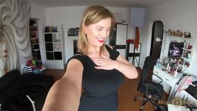 dress video: Alexsis Faye - Trying on Different Dresses - Big tits