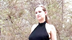 tease video: Those big natural tits landed her an outdoor photoshoot in
