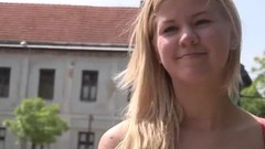 czech money video: 18 yo Czech girl wants to earn some money at her first porn tryout