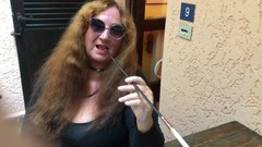 cigarette video: Augusta- A hot smoker with her very long holder