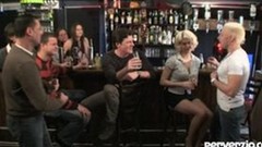 bar video: A group of guys fuck a bar visitor