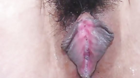 female ejaculation video: Super Hairy Beefy Pussy Squirts Cum