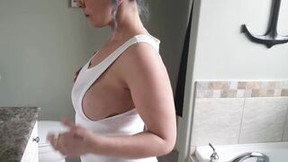 no panties video: Upskirt getting Ready for a Hot Tub