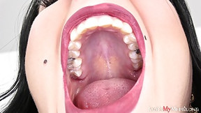 tongue video: Mouth fetish video - Gina