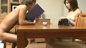 asian office video: Nudist milf Japan saleswoman shyly goes door to door