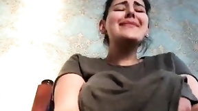 turkish video: Turkish Monica masturbates while her big boobs wobble around