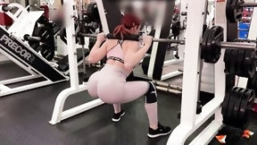 gym video: Tough Coach Fucks and Facefucks Redhead After Workout