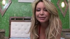 brazilian big cock video: Sexy white mature Cleo Cadillac fucks young black stud