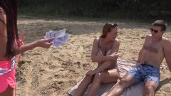 czech video: Czech Swingers Seduce Young Couple On The Beach
