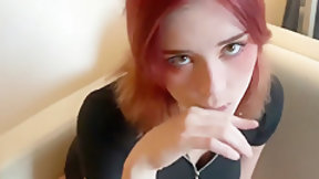 emo video: Redhead Hard Fucking And Deep Blowjob - Cum In Mouth