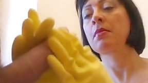 gloves video: RUBBER HOUSEHOLD GLOVES HJ.MATURES