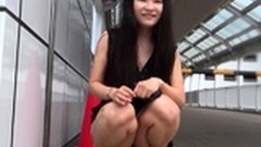 japanese pissing video: Kinky asian pissing in public