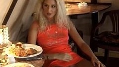restaurant video: Husband watching wife gangbanged in restaurant and anal in Bus