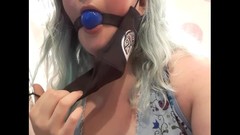 gagged video: wearing my ball gag in public to the lingere store