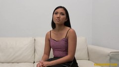 asian hardcore video: Cute Thai 22 yo May enjoys Hard Fuck on Fake Casting Couch