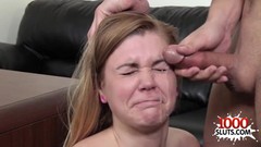 first time anal video: Big fun bags porn babe casting and facial