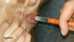 lube video: Play with cum after doggystyle