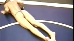 wrestling video: Christine Marshall topless wrestling 3