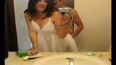 mirror video: Amateur Teen Has Mirror Sex In Bathroom