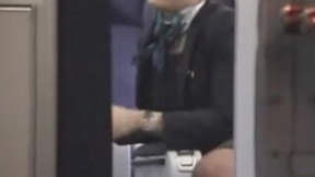 stewardess video: Real stewardess in the cockpit homemade