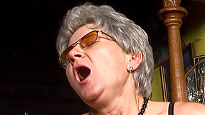 bush video: Screaming Granny! She moans so loud while fucking