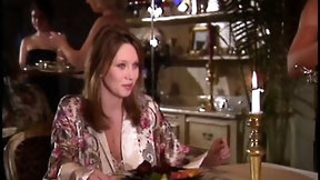 restaurant video: Hot brunette with great body is fucked from behind on dining table in restaurant