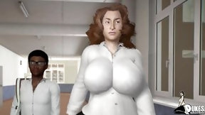animation video: Freaky big booty white bitches get to earn a few extra dollars while pleasing BBC