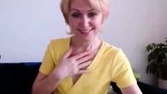 mature in solo video: Blonde mature wow women masturbate