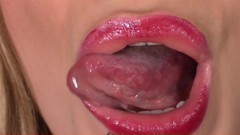 tongue video: Sexy Blonde Close Up Lips And Tongue Fetish