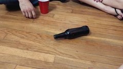 spin the bottle video: Spin the bottle game becomes an orgy for college teens - video 1