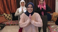 arab doggystyle video: Hijab party turns into reverse gangbang with BBC