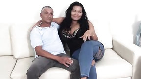 spanish big ass video: SUPER-BREASTY Black mom likes her fresh old chap