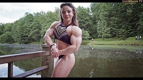 muscled video: FBB FLEXING