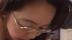 fat japanese video: Japanese Chubby Glasses Granny creampie 63years