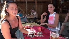 foursome video: Usual picnic with friends turns into a fantastic foursome