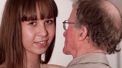 old man video: Sweet and young hottie Grace Noel shows her love for an old man