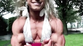 bodybuilder video: muscle fbb Beauty muscle RM comp flexing teasing muscular