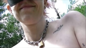 clamp video: Trailer pleasure in forest