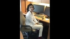 caught video: Co-worker gets caught touching herself