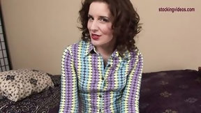 jerk off encouragement video: Dirty Angie Nylon Slut Gives DIRTY TALK JOI