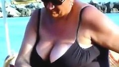 russian voyeur video: Checking Out Old Russian Breasts At A Beach