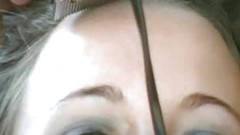 transformation video: Hot chick petra having a hair cut