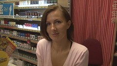 blowjob and cumshot video: Mature beauty from the tobacconist