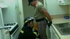 firefighter video: Firefighter and cop get hot - Iron Horse