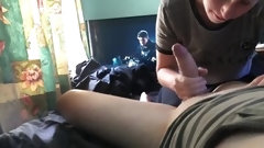 roommate video: Making my roommates amateur girlfriend sloppy cum