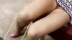 phone video: Right after this babe was done with a phone call, golden-haired lady with glasses got drilled properly