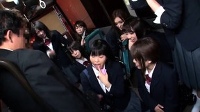 asian in public video: Wild Asian schoolgirls express their love for cock in public