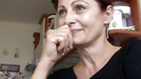 kitchen video: Quickie With Aunt In Kitchen Before Uncle Returns