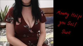 self suck video: Step-Mommy Helps You Self Suck