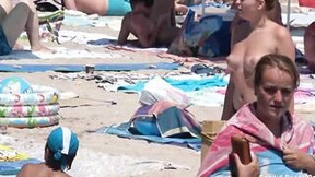 topless video: Huge Breasts Topless Vulgar 18 year old Beach Voyeur Bikini HD Film Spycam